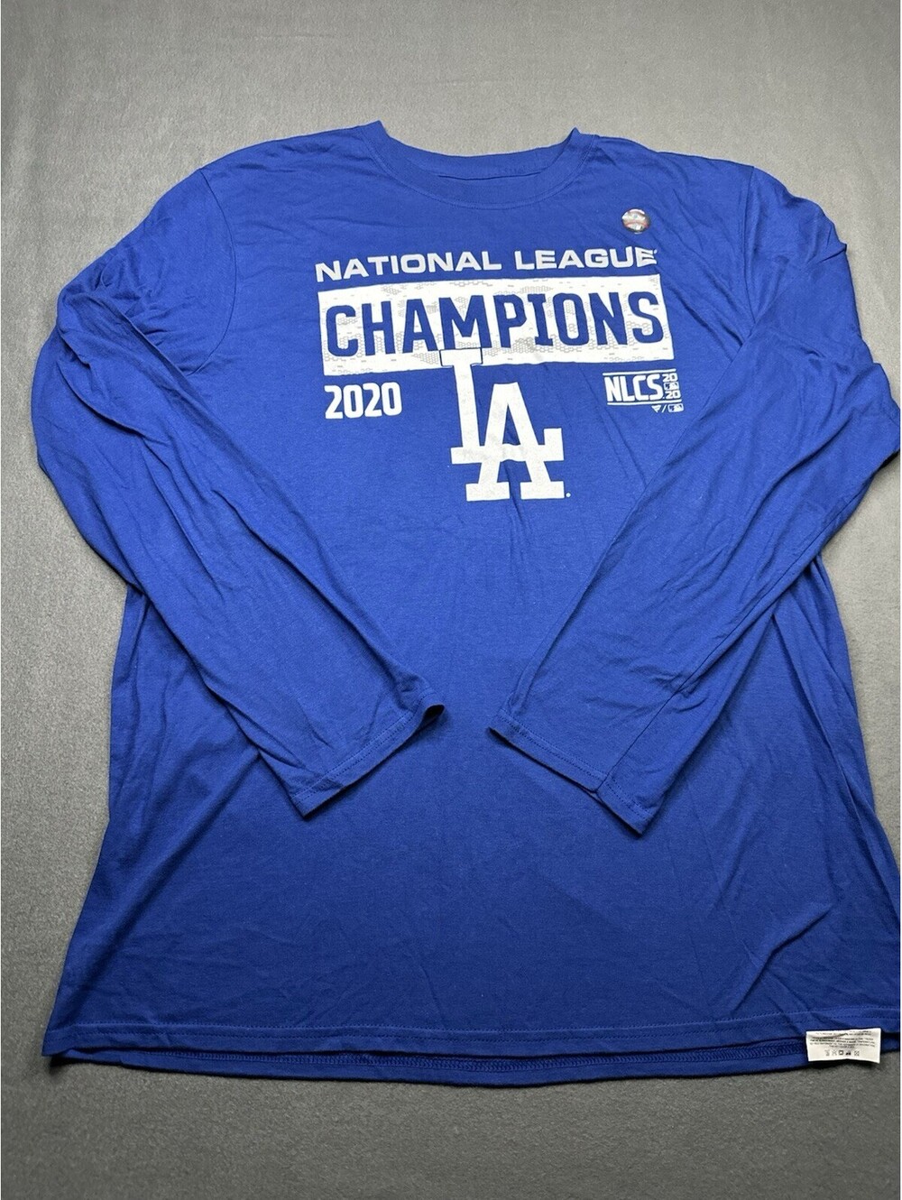 LA Dodgers 2020 World Series Champions Long Sleeve Shirt Fanatics Blue Men's XL